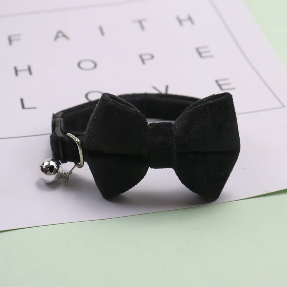 Pet Collars Pet Bow Bell Collars Cute Cat Collars Pets Supplies Multicolor Adjustable Pets Dressing Tool Pet Accessories Cats