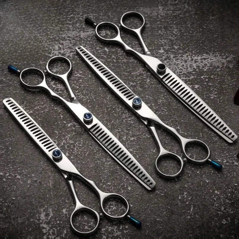 Fenice 7.0/7.5/8.0inch Professional Pet Grooming Scissors Dog Beauty Scissor Chunkers Pet Items Dogs Thinning Scissors Groomer