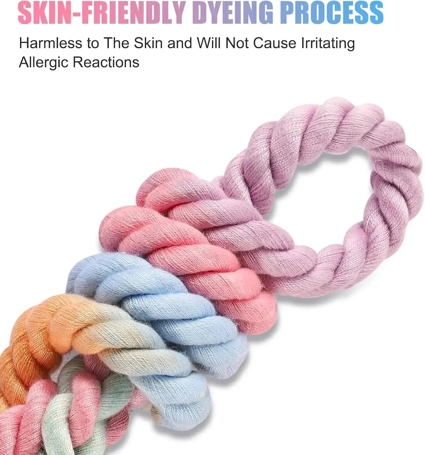 Handmade Braided Cotton Dog Leash 5 FT Heavy Duty Metal Clasp For Small Medium Large Dogs Colorful Macaron