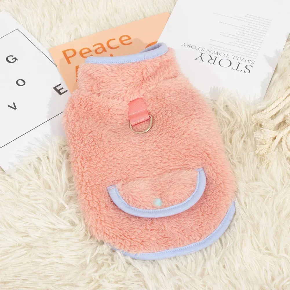 Winter Warm Plush Pet Vest: Jacket/Sweater for Small-Medium Dogs & Cats
