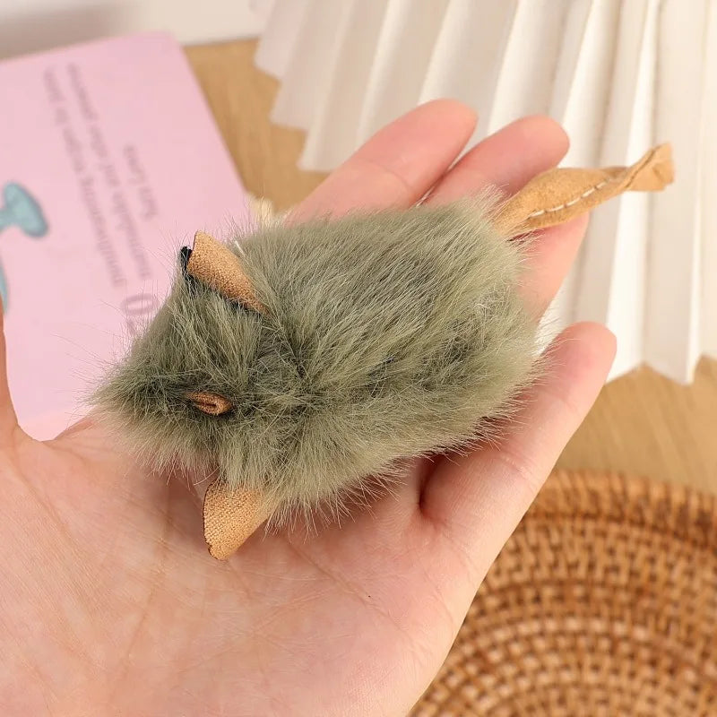 Interactive Mouse Cat Toys Funny Plush Toy Pet Squeaky Imitation Mice Toy Bite-resistant Kitten Supplies Pet Interactive Product