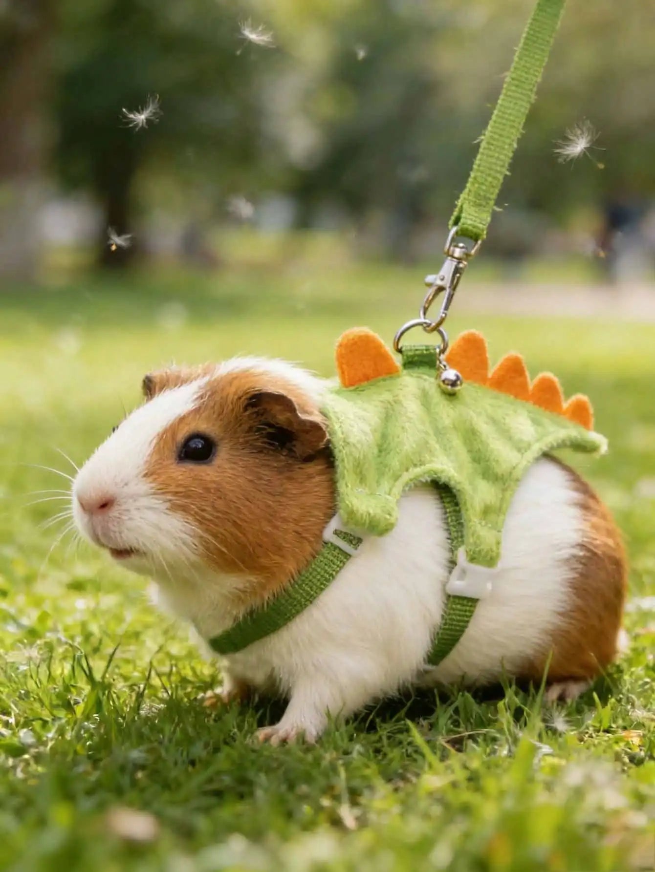 Cute Dinosaur Adjustable Harness And Leash Set For Small Pets Ferret Guinea Pig Hamster Lizard Outdoor Walking
