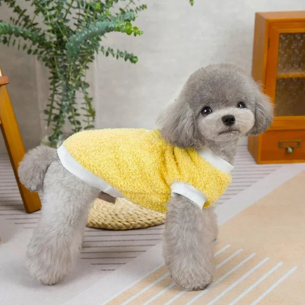 Winter Warm Plush Pet Vest: Jacket/Sweater for Small-Medium Dogs & Cats