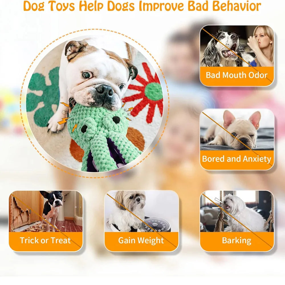 Squeaky Dog Toys Plush Dog Toys with Soft Fabric for Small, Medium, and Large Dogs Daily Companionship, Training Reward Gift