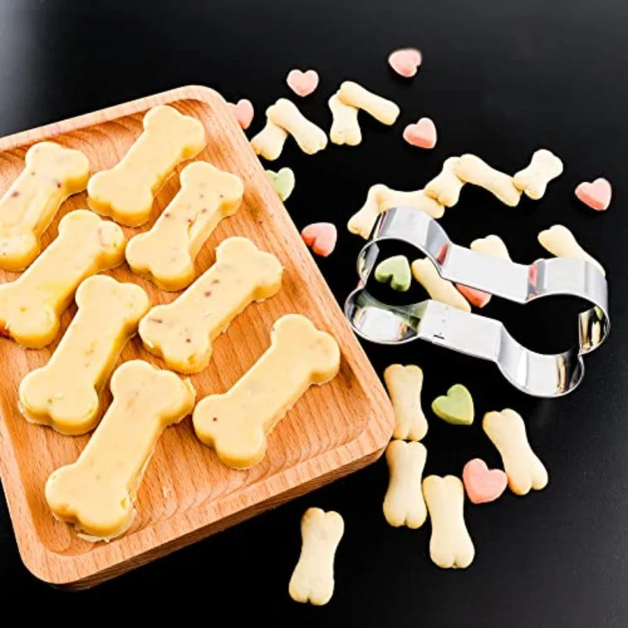 Dog treats cutters set 6 pieces dog cookie cutter sets with different sizes mini small medium big cut out for homemade treats a