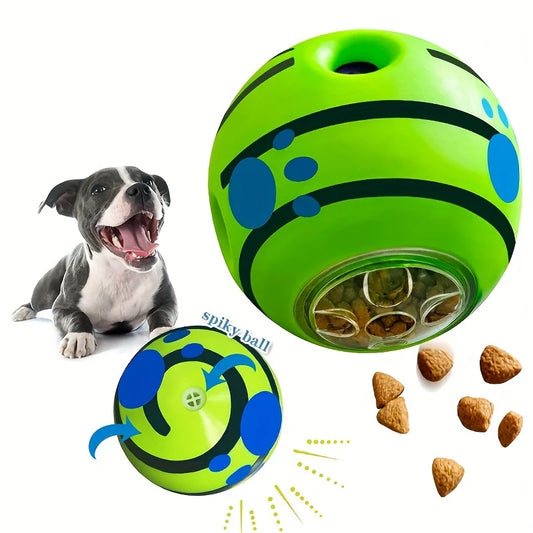 Interactive Dog Ball Toys, 2-Pack – Durable Squeaky Plastic Balls for All Dog Breeds & Sizes, No Batteries Needed – Pet Treat Dispenser Toys for Boredom Relief, Foraging and Training