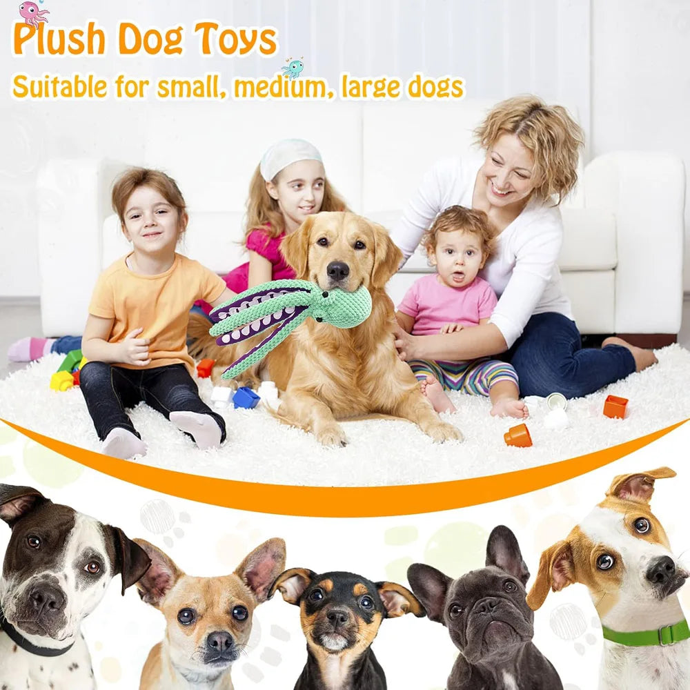 Squeaky Dog Toys Plush Dog Toys with Soft Fabric for Small, Medium, and Large Dogs Daily Companionship, Training Reward Gift