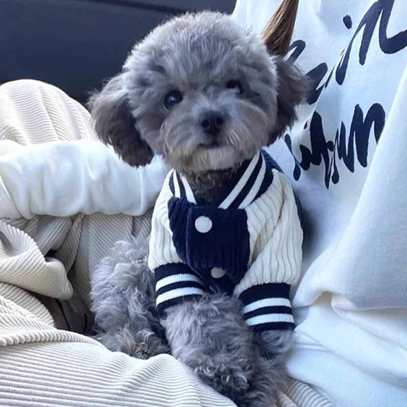 Fashion Dog Clothes Spring Dog Baseball Uniform Cartoon Embroidery Puppy Overcoat Cat Jacket Coat Pet Costumes Chihuahua Clothes
