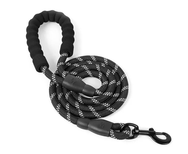 1-3m Reflective Dog Leash With Soft Padded Handle Heavy Duty Traction Rope For Small Dogs Enhance Safety Night Walk Pet Leash