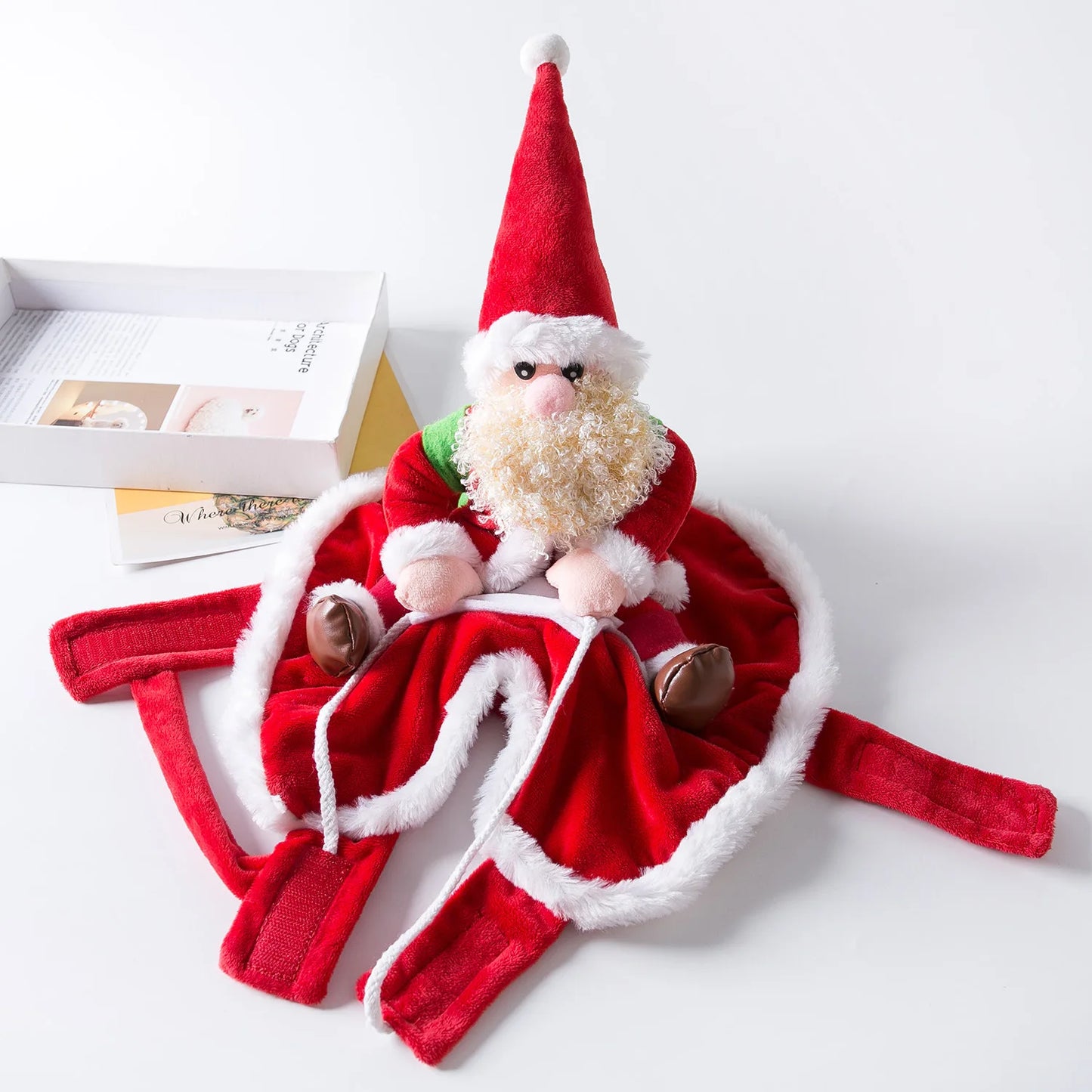 Christmas Reindeer Styling, Santa Claus Pet Clothing, Dog Holiday Party Cycling Clothing, Christmas Themed Pet Holiday Clothing