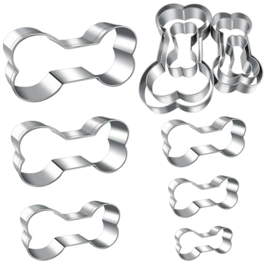 Dog treats cutters set 6 pieces dog cookie cutter sets with different sizes mini small medium big cut out for homemade treats a