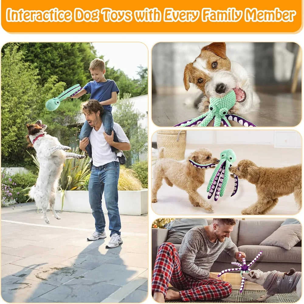 Squeaky Dog Toys Plush Dog Toys with Soft Fabric for Small, Medium, and Large Dogs Daily Companionship, Training Reward Gift