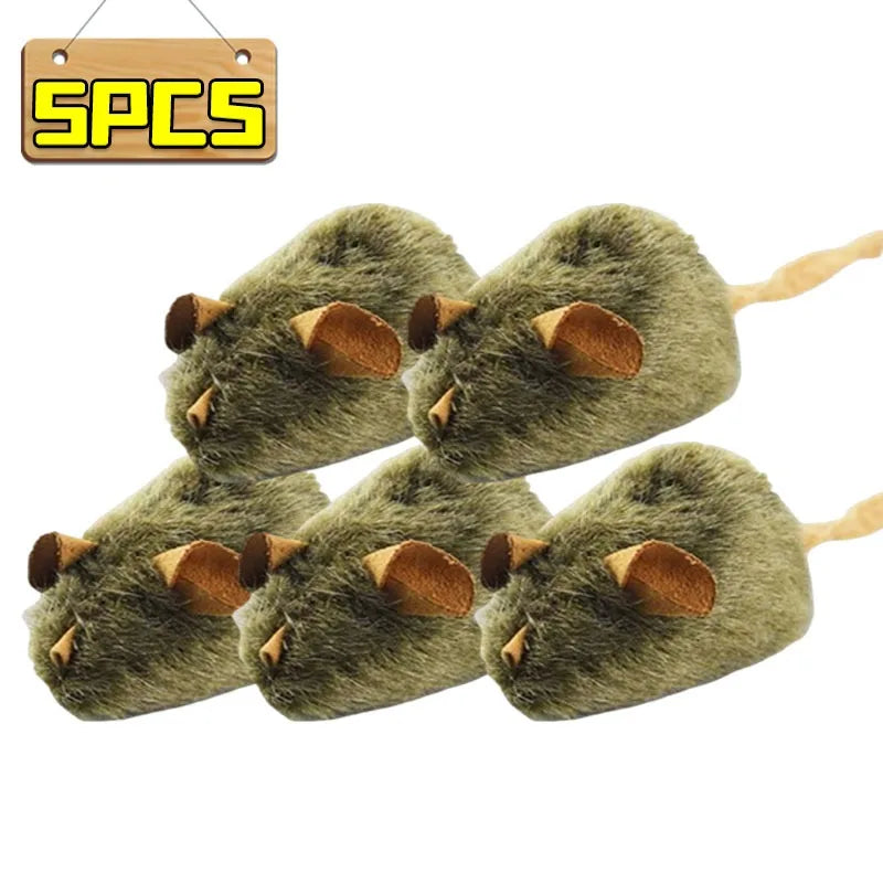 Interactive Mouse Cat Toys Funny Plush Toy Pet Squeaky Imitation Mice Toy Bite-resistant Kitten Supplies Pet Interactive Product