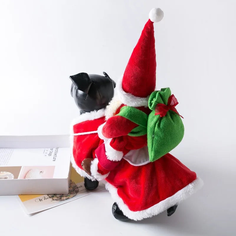 Christmas Reindeer Styling, Santa Claus Pet Clothing, Dog Holiday Party Cycling Clothing, Christmas Themed Pet Holiday Clothing