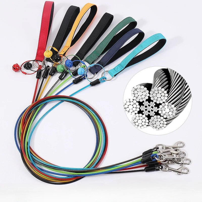 New Metal Pet Dog Specific Traction Rope Anti Bite and Durable Suitable for Dogs of All Sizes Outdoor Dog Walking Pet Supplies