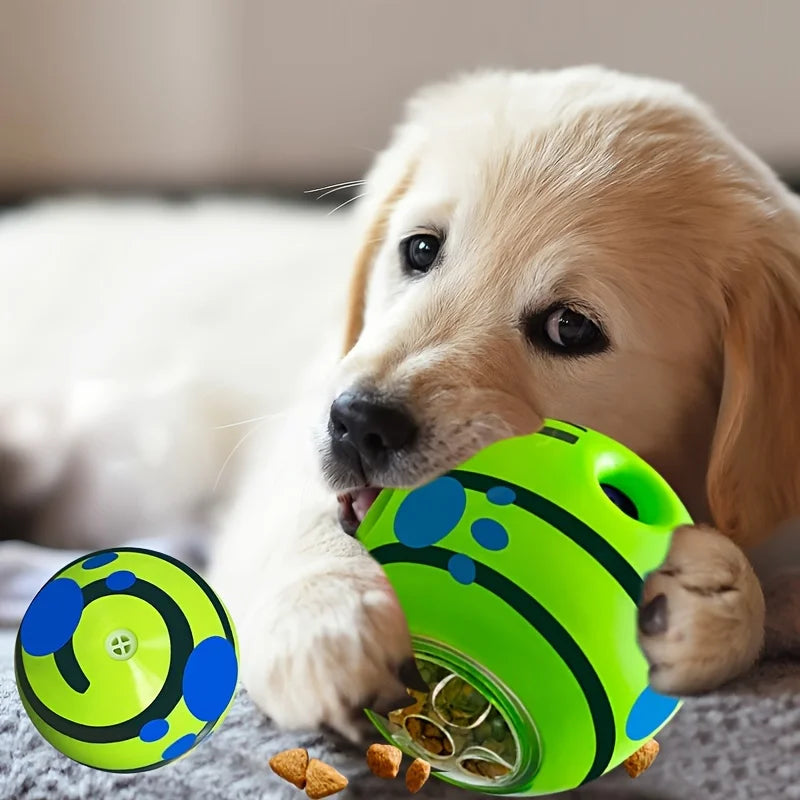 Interactive Dog Ball Toys, 2-Pack – Durable Squeaky Plastic Balls for All Dog Breeds & Sizes, No Batteries Needed – Pet Treat Dispenser Toys for Boredom Relief, Foraging and Training