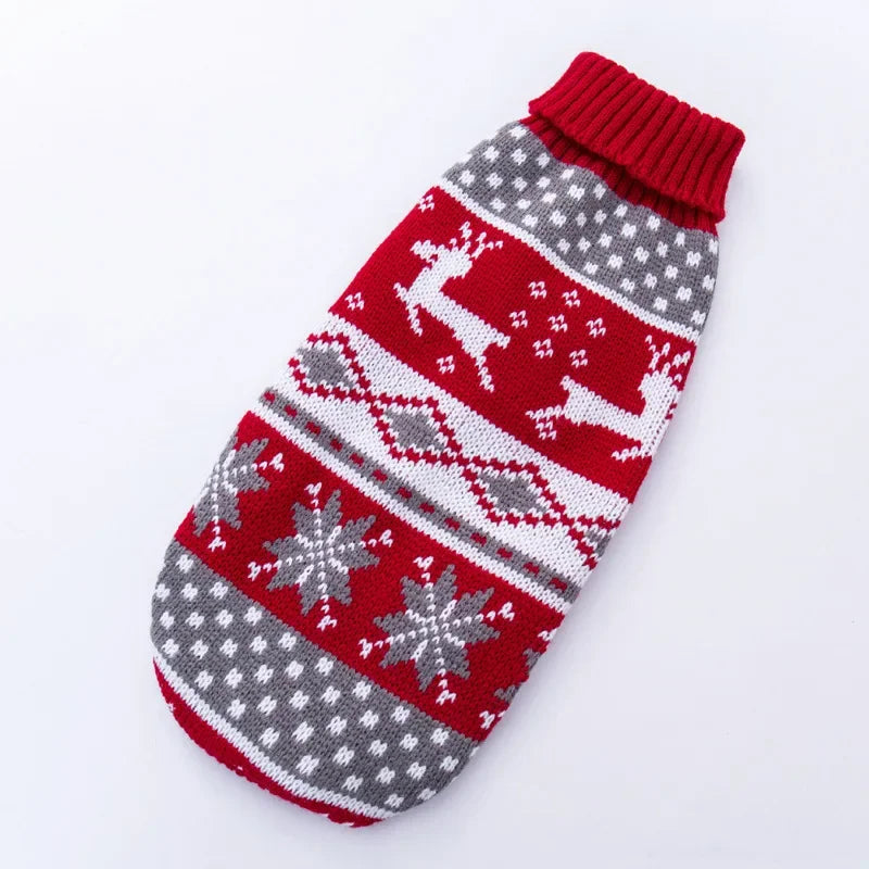 Big Dog Sweater Winter Warm Christmas Clothes for Small Medium Large Dogs Golden Retriever Rottweiler Corgi Cat Pullover Jumper
