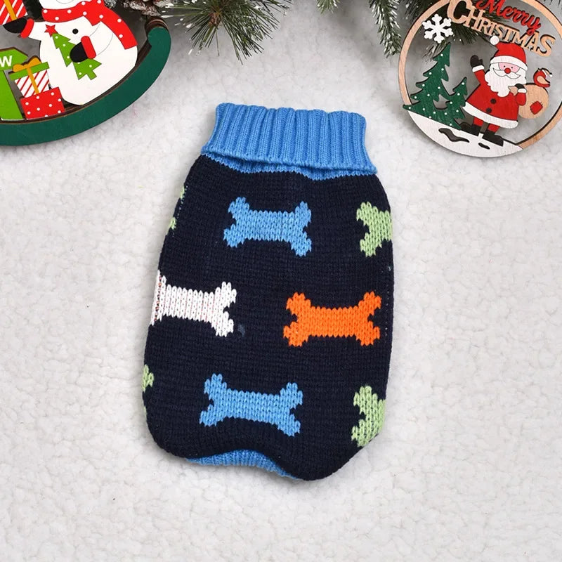 Big Dog Sweater Winter Warm Christmas Clothes for Small Medium Large Dogs Golden Retriever Rottweiler Corgi Cat Pullover Jumper