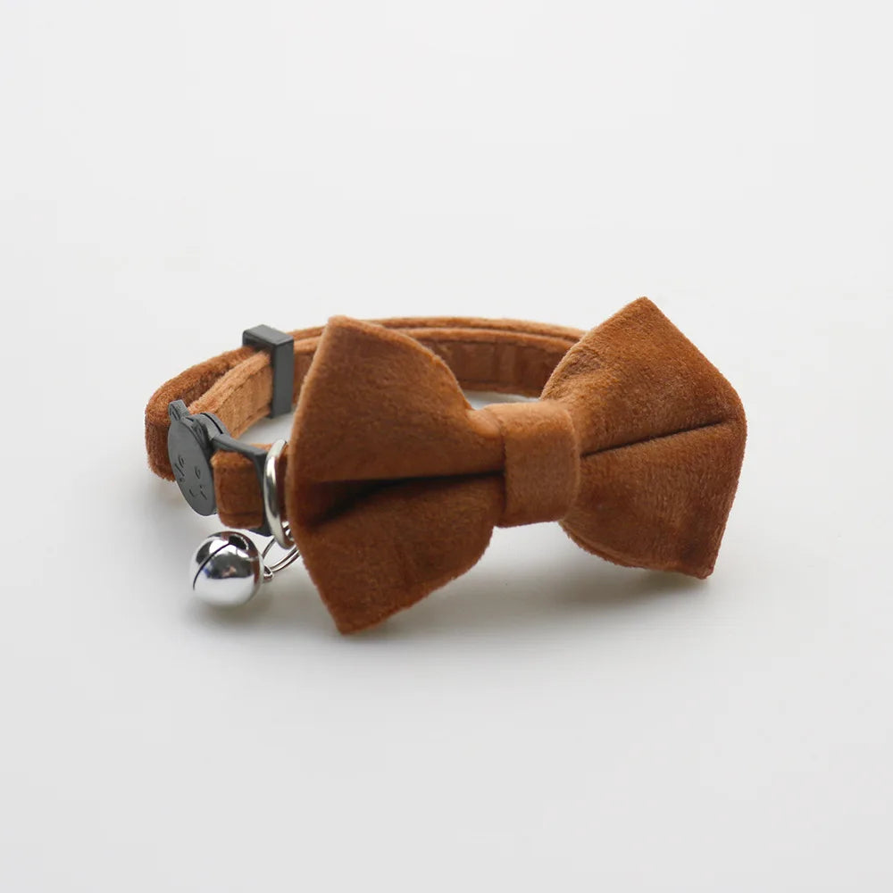 Pet Collars Pet Bow Bell Collars Cute Cat Collars Pets Supplies Multicolor Adjustable Pets Dressing Tool Pet Accessories Cats