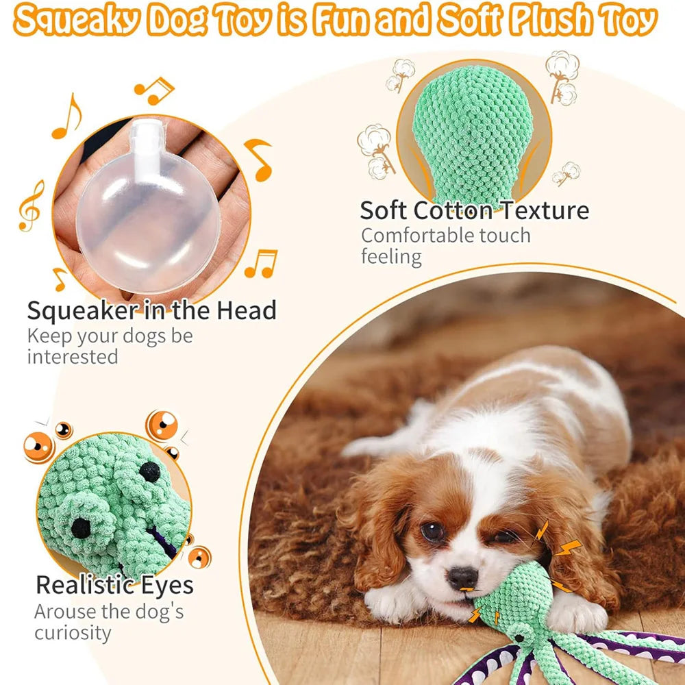 Squeaky Dog Toys Plush Dog Toys with Soft Fabric for Small, Medium, and Large Dogs Daily Companionship, Training Reward Gift