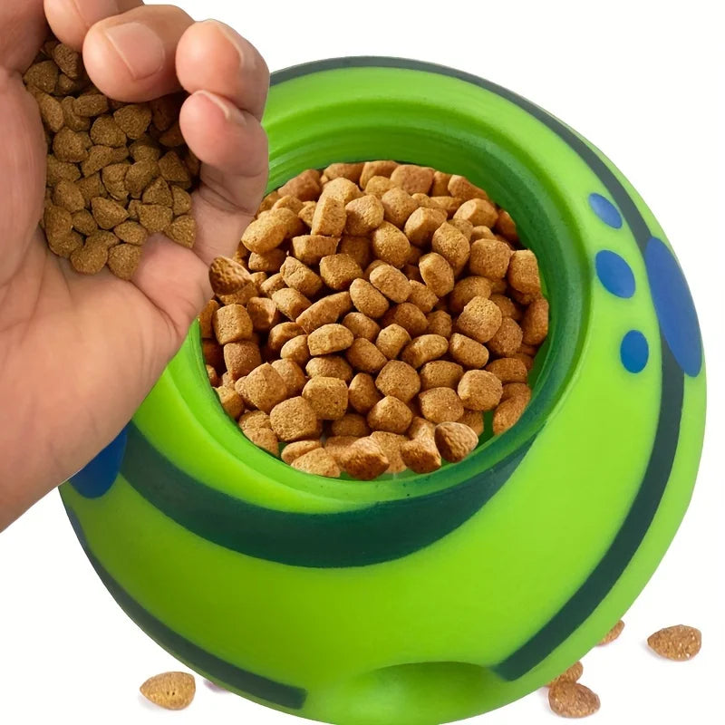 Interactive Dog Ball Toys, 2-Pack – Durable Squeaky Plastic Balls for All Dog Breeds & Sizes, No Batteries Needed – Pet Treat Dispenser Toys for Boredom Relief, Foraging and Training