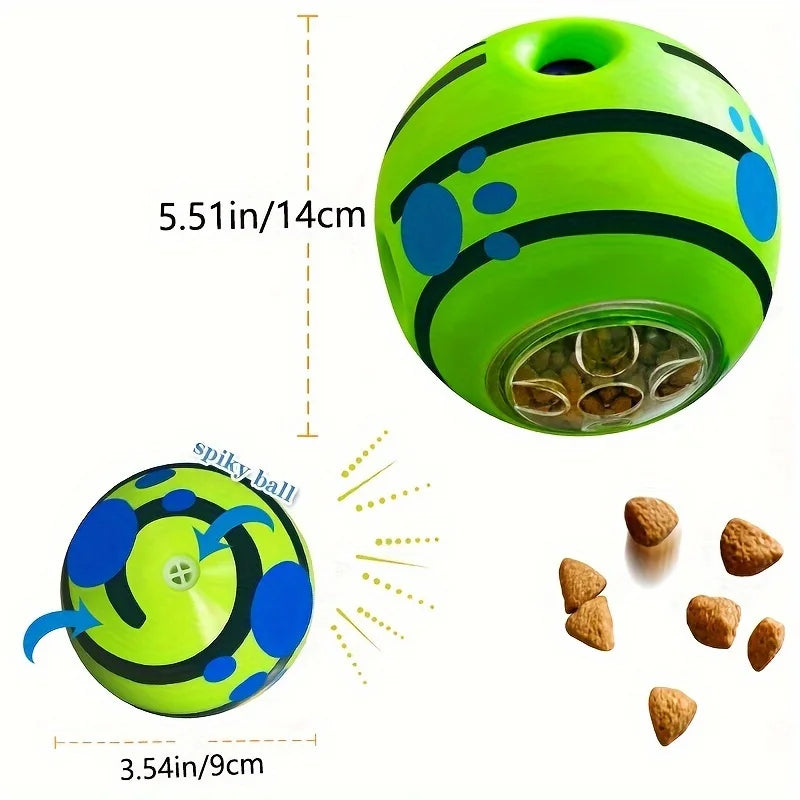 Interactive Dog Ball Toys, 2-Pack – Durable Squeaky Plastic Balls for All Dog Breeds & Sizes, No Batteries Needed – Pet Treat Dispenser Toys for Boredom Relief, Foraging and Training
