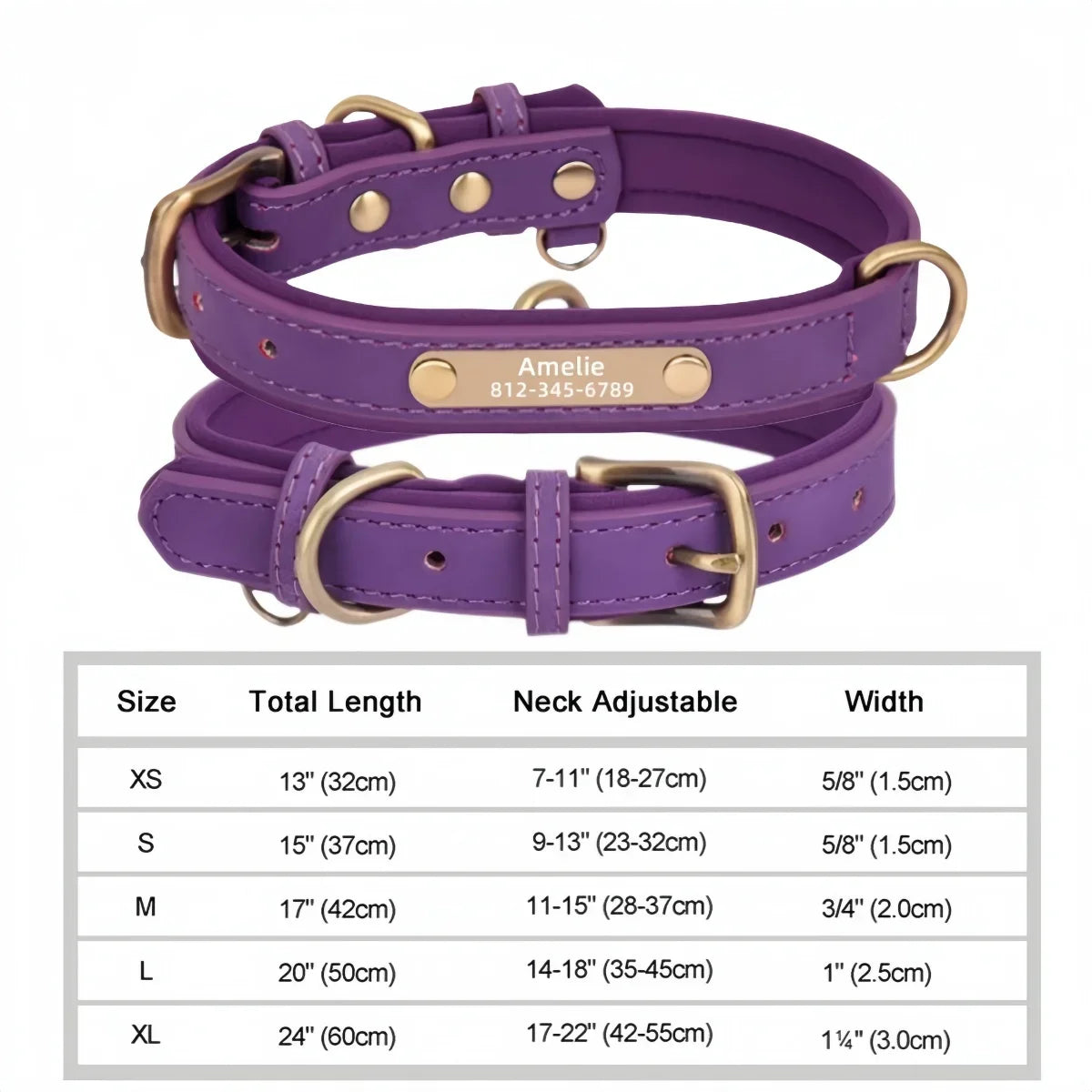 Personalized Leash Custom Dog Collar PU Leather Pet Dog Tag Collars Free Engraved Nameplate For Small Medium Large Dogs Pitbull