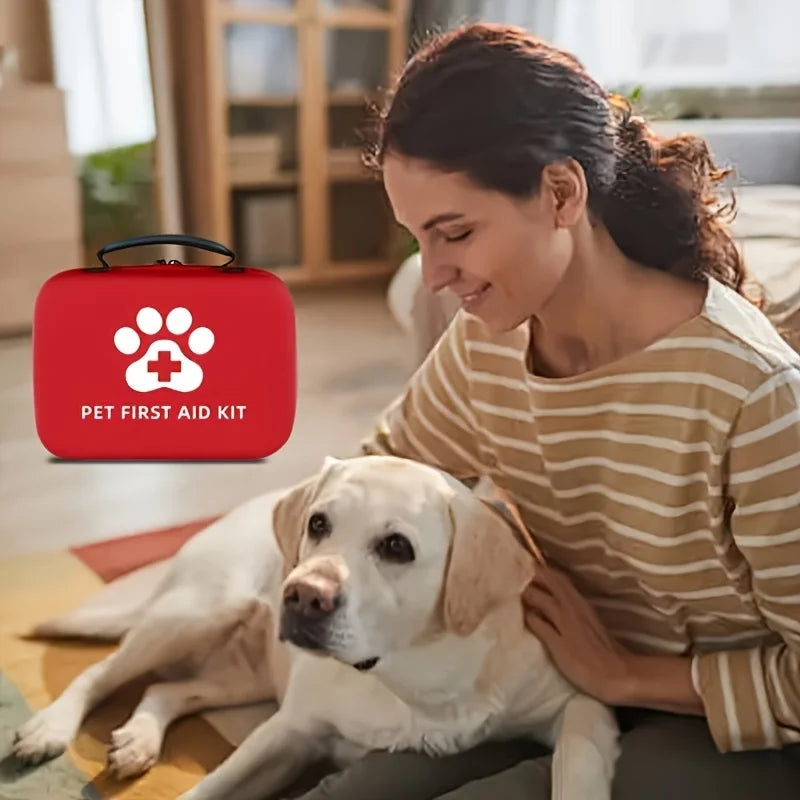 Large Capacity Pet First Aid Kit, Portable First Aid Kit for Dog & Cat Emergency Supplies