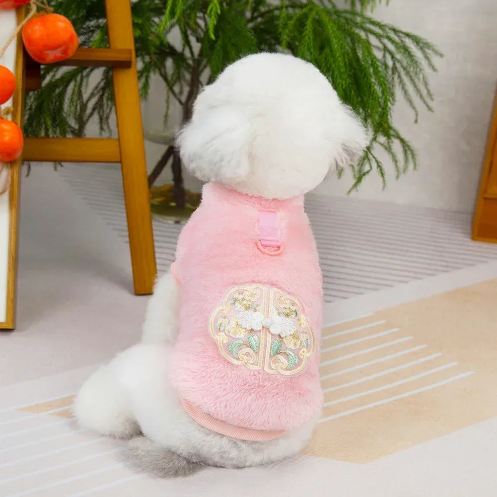 Winter Warm Plush Pet Vest: Jacket/Sweater for Small-Medium Dogs & Cats