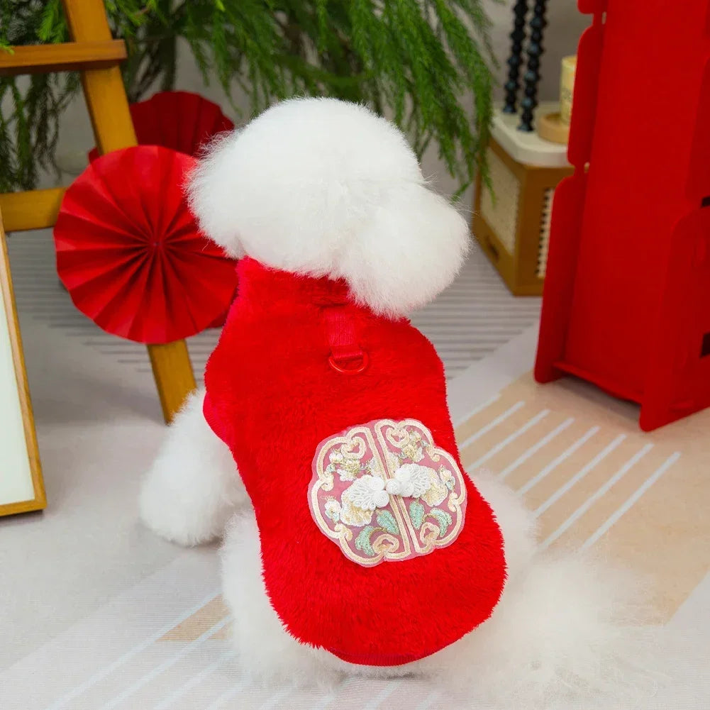 Winter Warm Plush Pet Vest: Jacket/Sweater for Small-Medium Dogs & Cats