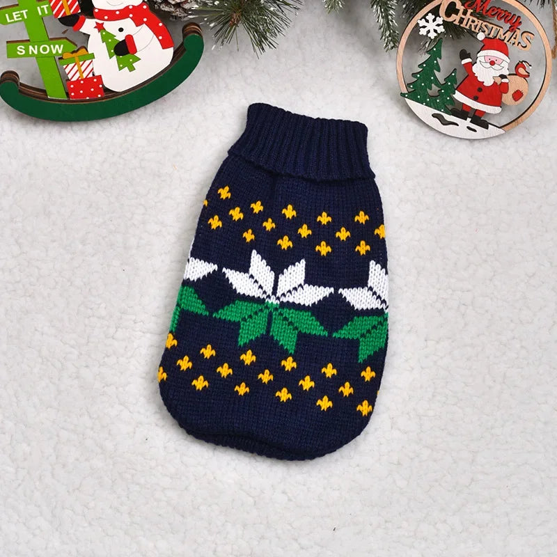 Big Dog Sweater Winter Warm Christmas Clothes for Small Medium Large Dogs Golden Retriever Rottweiler Corgi Cat Pullover Jumper