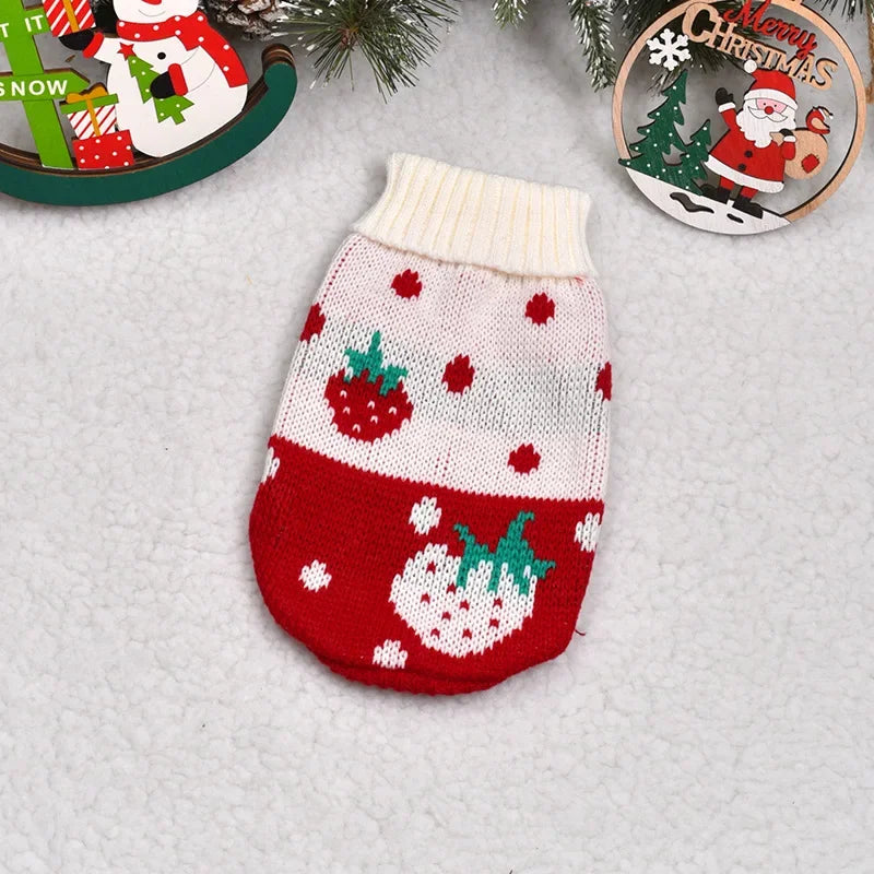 Big Dog Sweater Winter Warm Christmas Clothes for Small Medium Large Dogs Golden Retriever Rottweiler Corgi Cat Pullover Jumper