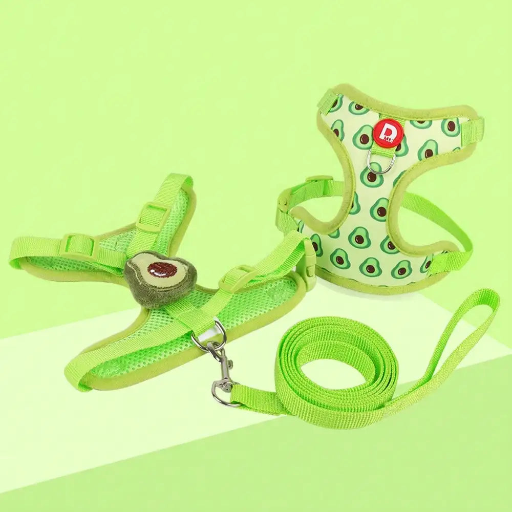 Cute Pet Harness And Leash Set For Small Dogs, Anti-Escape Cat Leash, Adjustable Cat Vest, All Seasons Suitable For Outdoor Walking