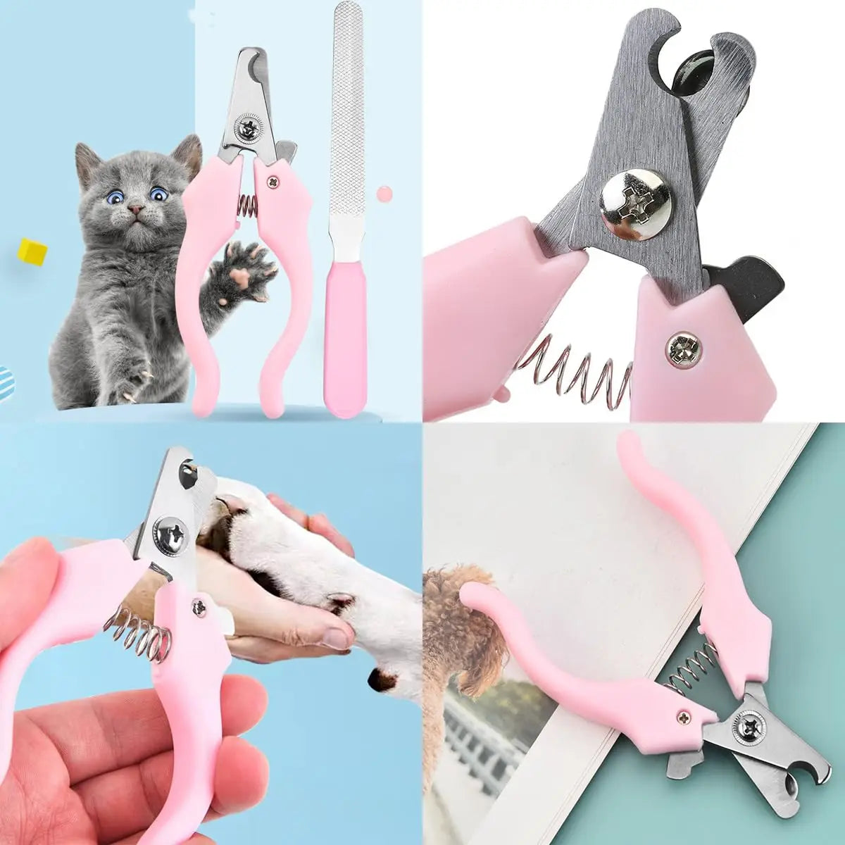 Complete Pet Grooming Kit - 10PCS: Brush, Nail Clipper, Comb & More for Dogs & Cats