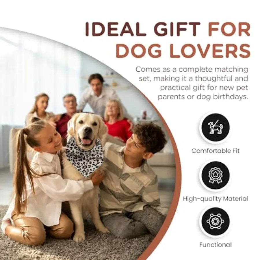 No Pull Harness and Leash Set - 6-in-1 Adjustable Vest Harness and Collars for and Dogs