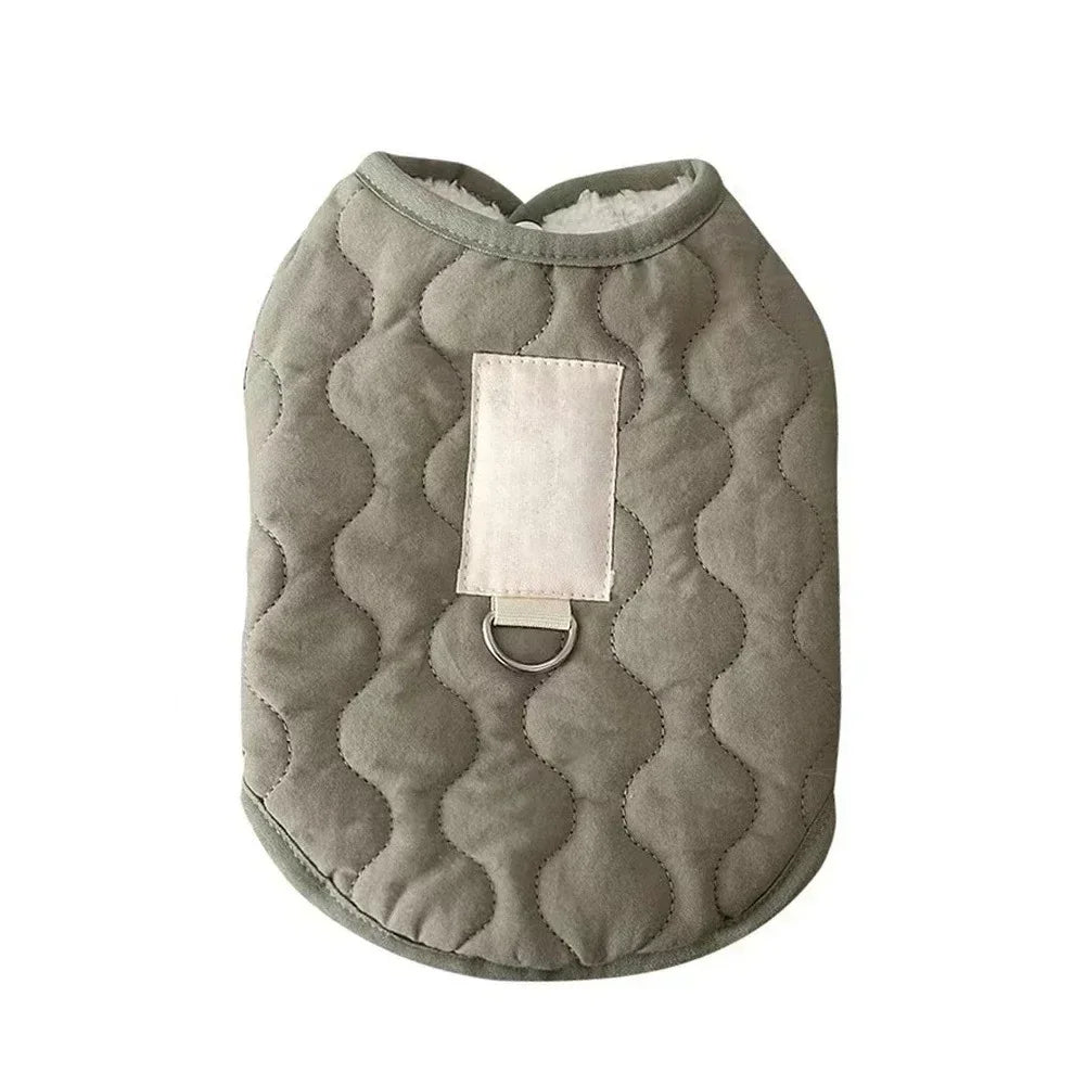 Winter Warm Plush Pet Vest: Jacket/Sweater for Small-Medium Dogs & Cats