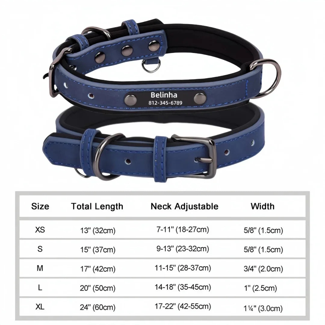 Personalized Leash Custom Dog Collar PU Leather Pet Dog Tag Collars Free Engraved Nameplate For Small Medium Large Dogs Pitbull