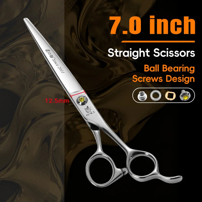 Fenice High-grade JP440C Alloy Steel 7.0/7.5 inch Pet Grooming Scissors Dog Hair Cutting Shears Tool for Pet Groomer Beautician