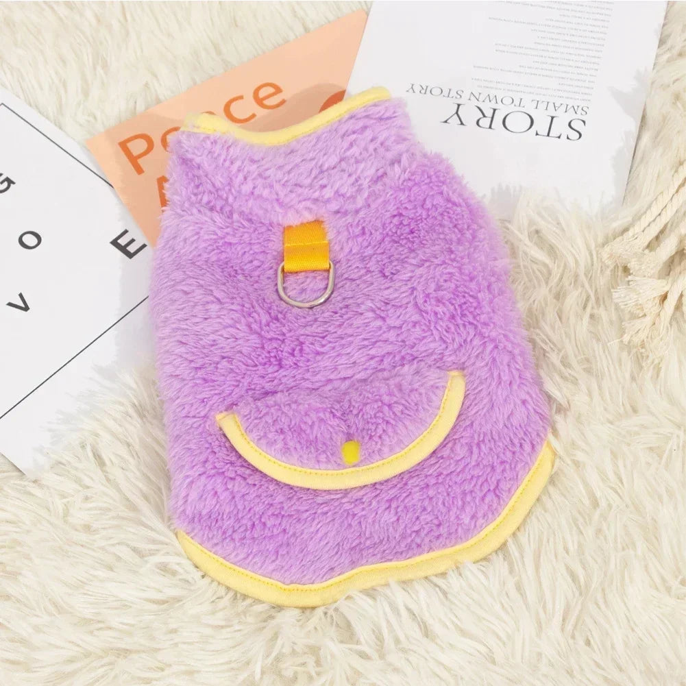Winter Warm Plush Pet Vest: Jacket/Sweater for Small-Medium Dogs & Cats