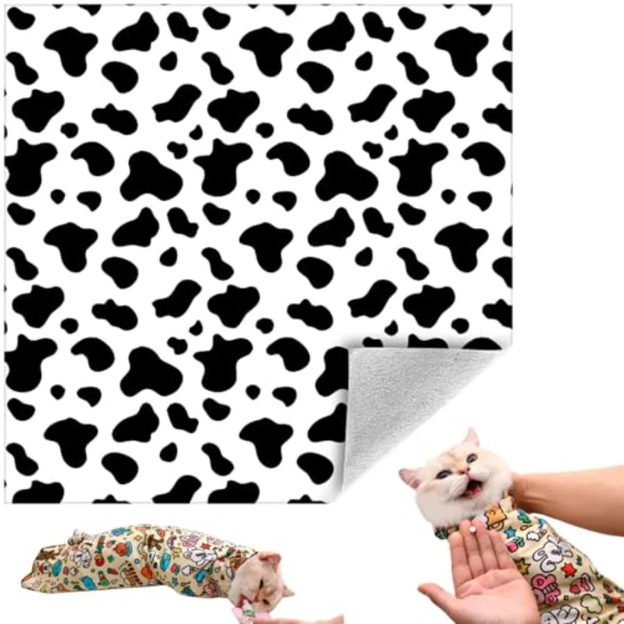 Cat Grooming Wrap Self-Adherent Soft Cat Blanket to Wrap Nail Clipping Anti-Bite Anti-Scratch Anti-Escape Calming Wrap