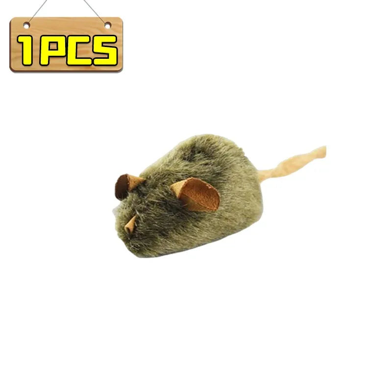 Interactive Mouse Cat Toys Funny Plush Toy Pet Squeaky Imitation Mice Toy Bite-resistant Kitten Supplies Pet Interactive Product