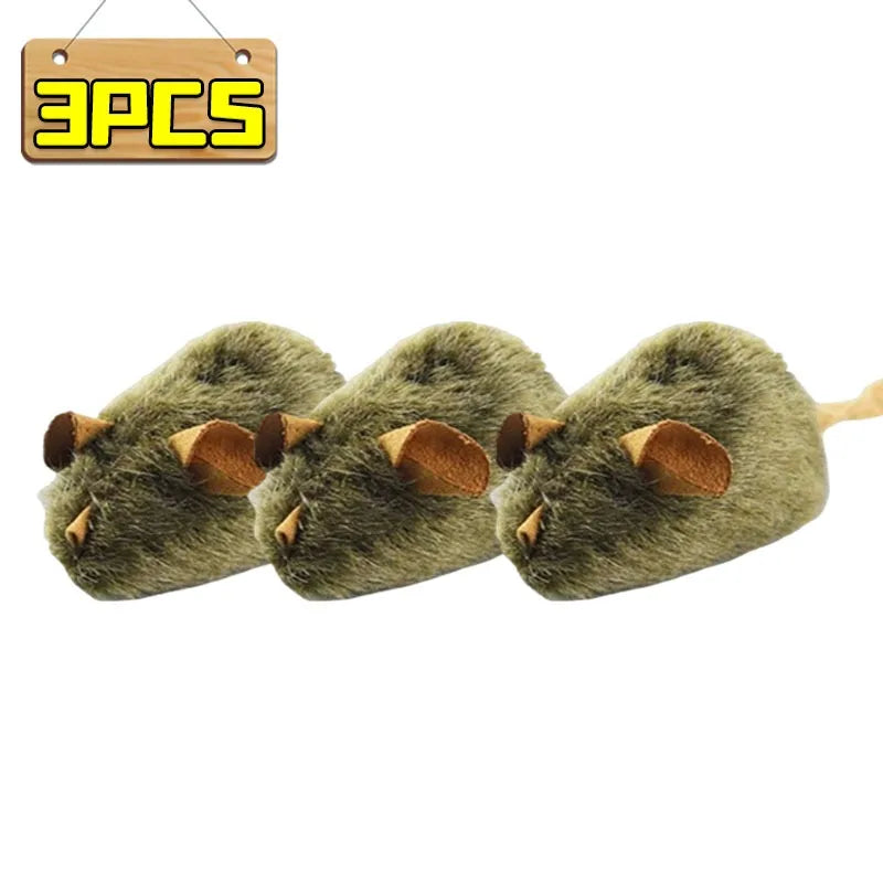 Interactive Mouse Cat Toys Funny Plush Toy Pet Squeaky Imitation Mice Toy Bite-resistant Kitten Supplies Pet Interactive Product