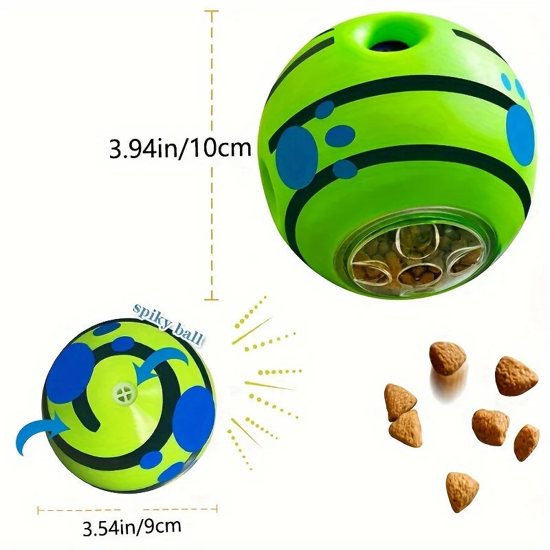 Interactive Dog Ball Toys, 2-Pack – Durable Squeaky Plastic Balls for All Dog Breeds & Sizes, No Batteries Needed – Pet Treat Dispenser Toys for Boredom Relief, Foraging and Training