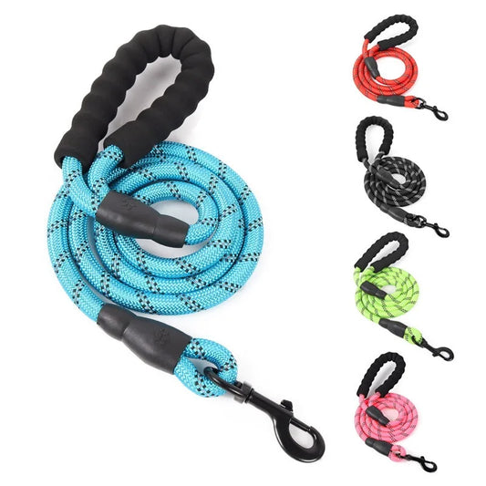 1-3m Reflective Dog Leash With Soft Padded Handle Heavy Duty Traction Rope For Small Dogs Enhance Safety Night Walk Pet Leash