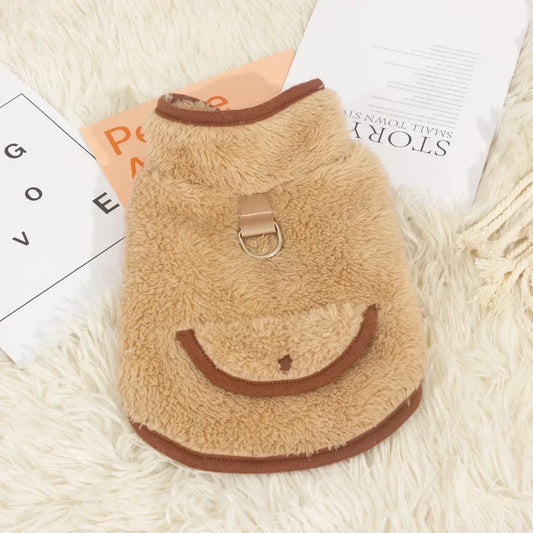 Winter Warm Plush Pet Vest: Jacket/Sweater for Small-Medium Dogs & Cats
