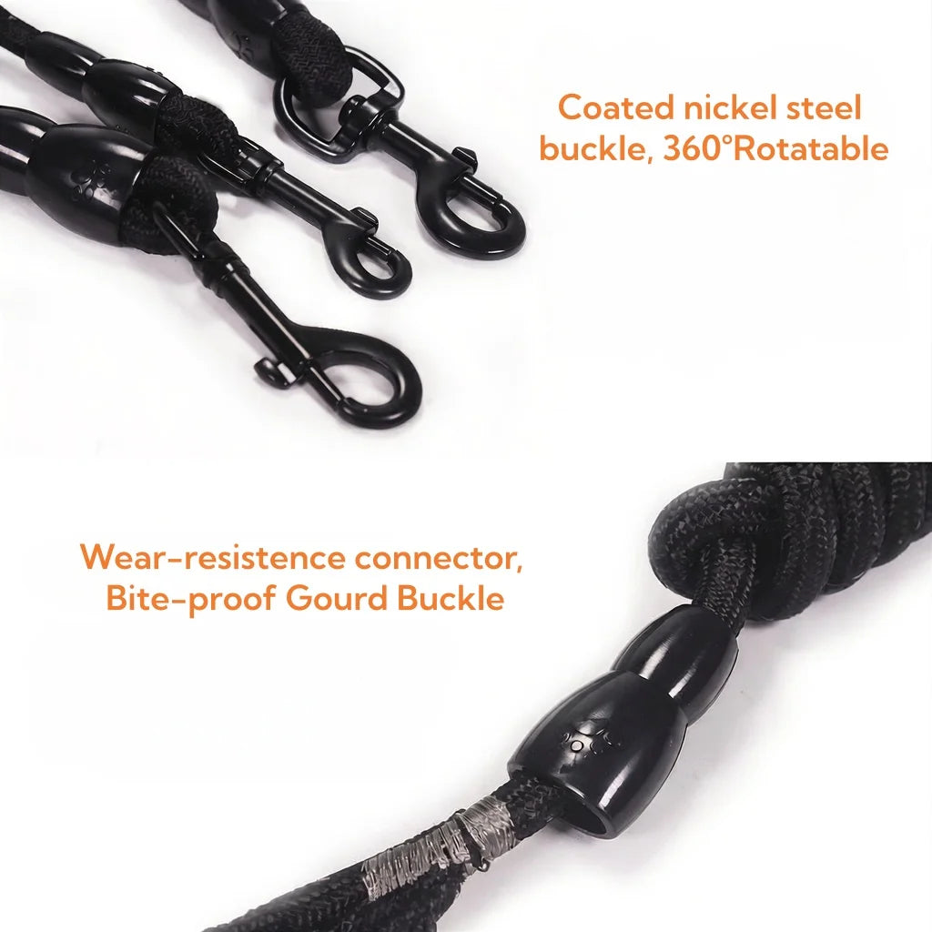 1-3m Reflective Dog Leash With Soft Padded Handle Heavy Duty Traction Rope For Small Dogs Enhance Safety Night Walk Pet Leash