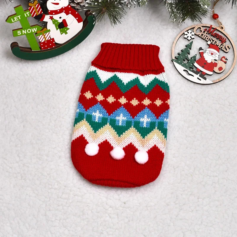 Big Dog Sweater Winter Warm Christmas Clothes for Small Medium Large Dogs Golden Retriever Rottweiler Corgi Cat Pullover Jumper
