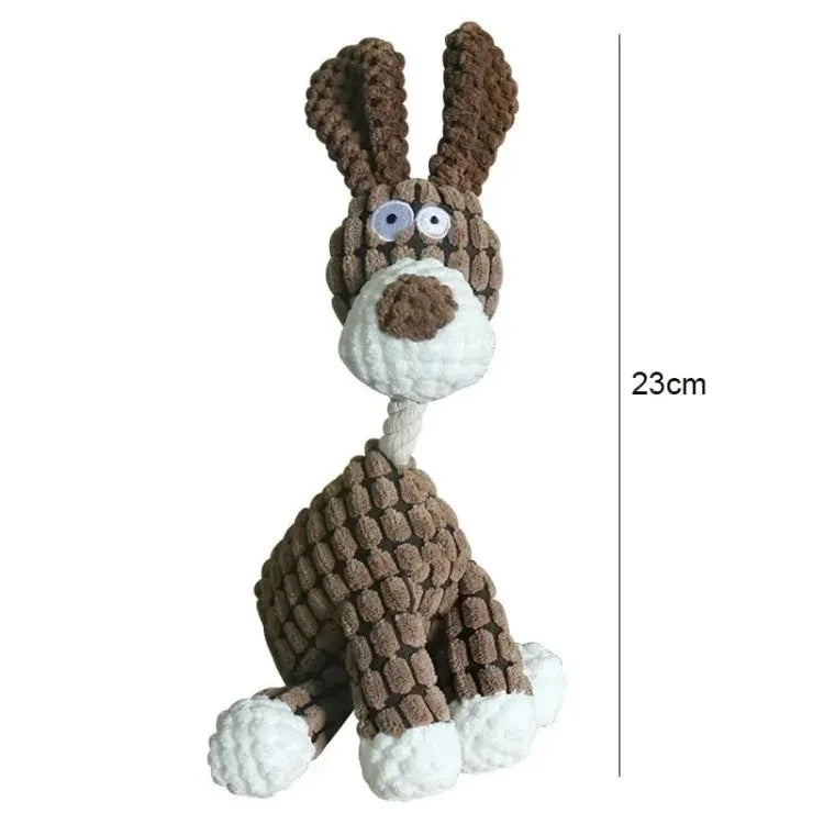 Plush Squeaky Puppy Chew Toys Interactive Teething Training Dog Toys for Small Dogs Cute Donkey Design